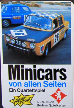 Berliner Spielkarten "Minicars von alle Seiten" 1972 Cargame (5698)